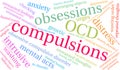 Compulsions Word Cloud Royalty Free Stock Photo