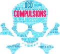 Compulsions Word Cloud Royalty Free Stock Photo