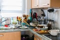 Compulsive Hoarding Syndrom - messy kitchen Royalty Free Stock Photo