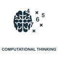 Computational Thinking icon. Monochrome sign from creative learning collection. Creative Computational Thinking icon