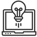 Computational thinking icon line vector illustration