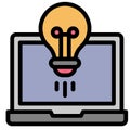 Computational thinking icon line vector illustration . education . technology