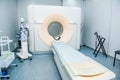 Computed tomography or computed axial tomography scan machine in hospital room Royalty Free Stock Photo