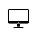 Desktop computer icon computer screen symbol vector Royalty Free Stock Photo