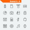 Computer accessories and gadgets icon set Royalty Free Stock Photo