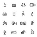 Computer accessories icon set vector