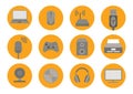 Computer accessories icons. Royalty Free Stock Photo