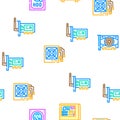 Computer Accessories And Parts Icons Set Vector Royalty Free Stock Photo