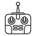 Computer aerial volume icon outline vector. Drone tech spy