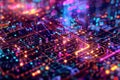 Computer algorithm abstract background Ai illustration