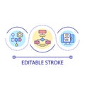 Computer algorithms loop concept icon