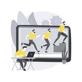 Computer animation abstract concept vector illustration.