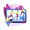 Computer animation abstract concept vector illustration.