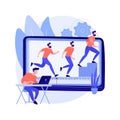 Computer animation abstract concept vector illustration.
