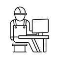 Computer architect Isolated Vector icon Which can easily modify or edit Royalty Free Stock Photo