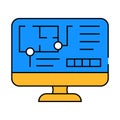 computer architect software icon color illustration Royalty Free Stock Photo