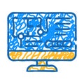 computer architect software icon doodle illustration