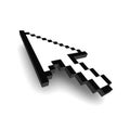 Computer arrow cursor 3d Royalty Free Stock Photo