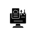 Computer arrow document icon. Simple business intention icons for ui and ux, website or mobile application