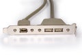 Computer back bracket with connectors for connecting external devices
