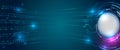 Computer background of numbers. Analytics, sorting, structuring, information transfer. Blue background with data flow. Binary code Royalty Free Stock Photo