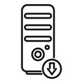 Computer backup icon outline vector. Data cloud Royalty Free Stock Photo