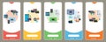 Computer, backup, report, data and cloud computing icons