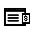 Computer banking Vector icon which can easily modify or edit Royalty Free Stock Photo