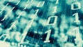 Machine learning computer algorithm binary big data processing Royalty Free Stock Photo