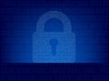 Computer binary code on Blue screen Royalty Free Stock Photo