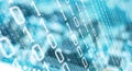 Computer binary digits abstract tech background Royalty Free Stock Photo