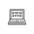Computer Binary Code line icon Royalty Free Stock Photo