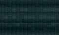 Computer binary code of ones and zeros displayed on digital screen with columns and rows of green numbers Royalty Free Stock Photo