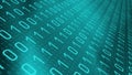 Computer binary digits zeros ones, cyberattack abstract concept Royalty Free Stock Photo