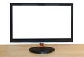 Computer black widescreen display cutout screen