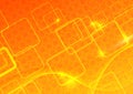 Computer bright orange background