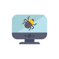 Computer bug infecting desktop pc operating system