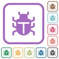 Computer bug solid simple icons
