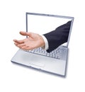 Computer Business Hand Charity Royalty Free Stock Photo