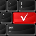 Computer button check symbol