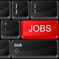 Computer button jobs Royalty Free Stock Photo