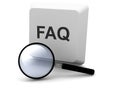 Computer button key with faq text Royalty Free Stock Photo