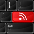 Computer button RSS Royalty Free Stock Photo