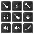 Computer buttons music Royalty Free Stock Photo