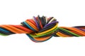 Computer cable with knot Royalty Free Stock Photo