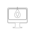 computer calibration icon. Element of measuring elements for mobile concept and web apps icon. Thin line icon for website design