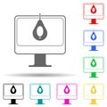 computer calibration multi color style icon. Simple glyph, flat vector of measuring elements icons for ui and ux, website or