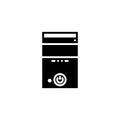 Computer Case icon glyph or solid style vector illustration Royalty Free Stock Photo