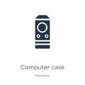 Computer case icon vector. Trendy flat computer case icon from hardware collection isolated on white background. Vector Royalty Free Stock Photo