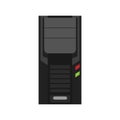 Computer case vector icon PC desktop tower. Technology server Royalty Free Stock Photo